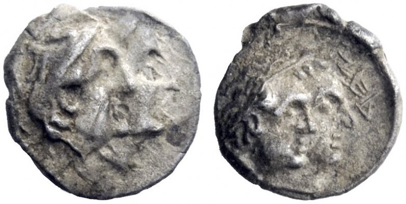 Ptolemaic coin of Yehud with Ptolemy I and Berenika, Ptolemy II and Arsinoe